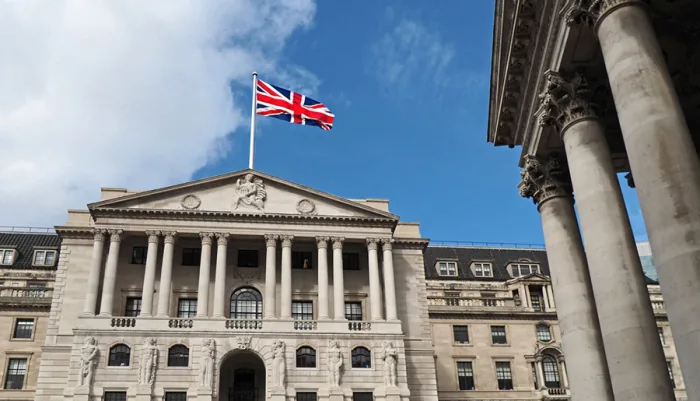 The Bank of England building in London