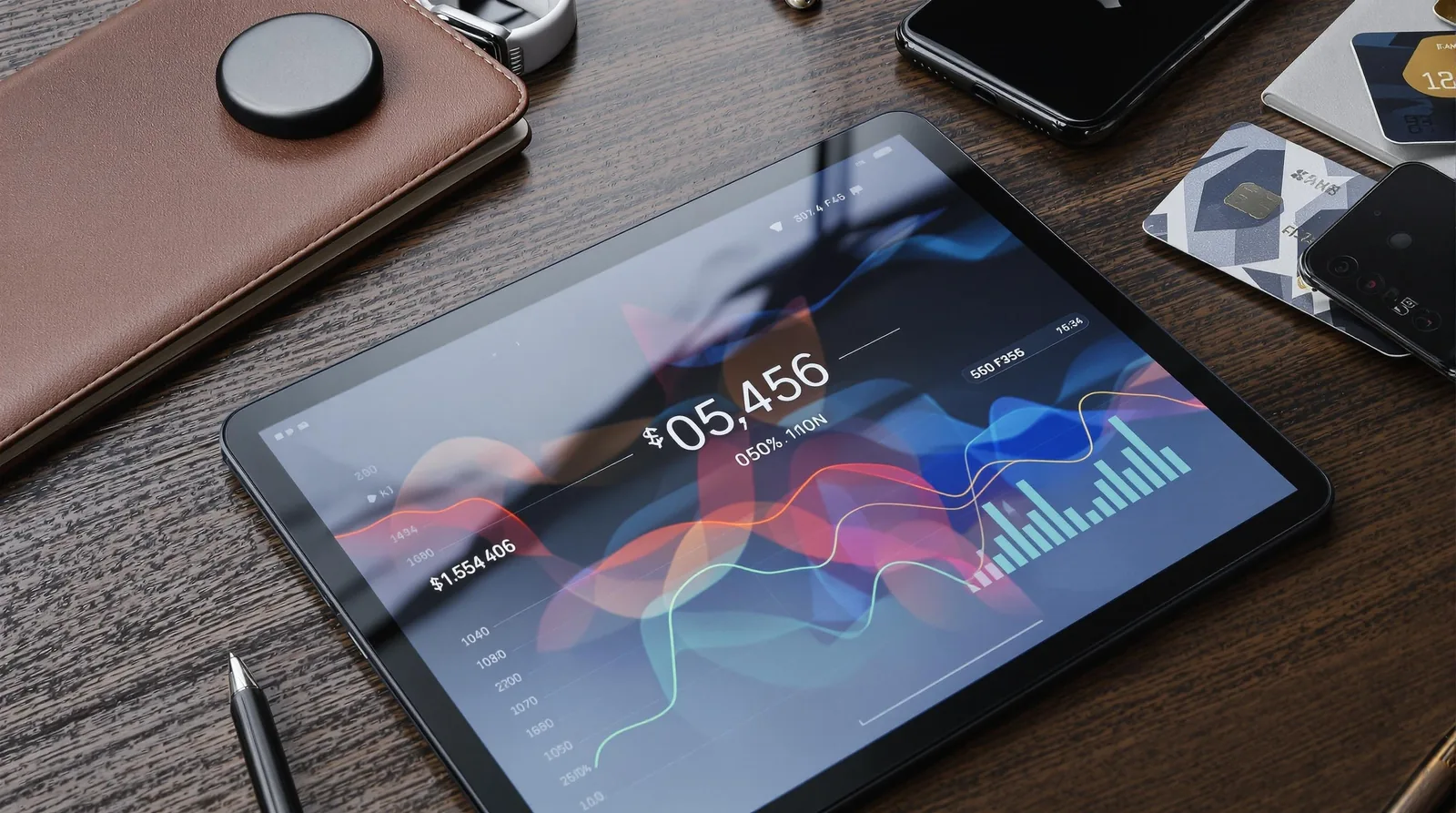 Lending analytics on a laptop, tablet and phone